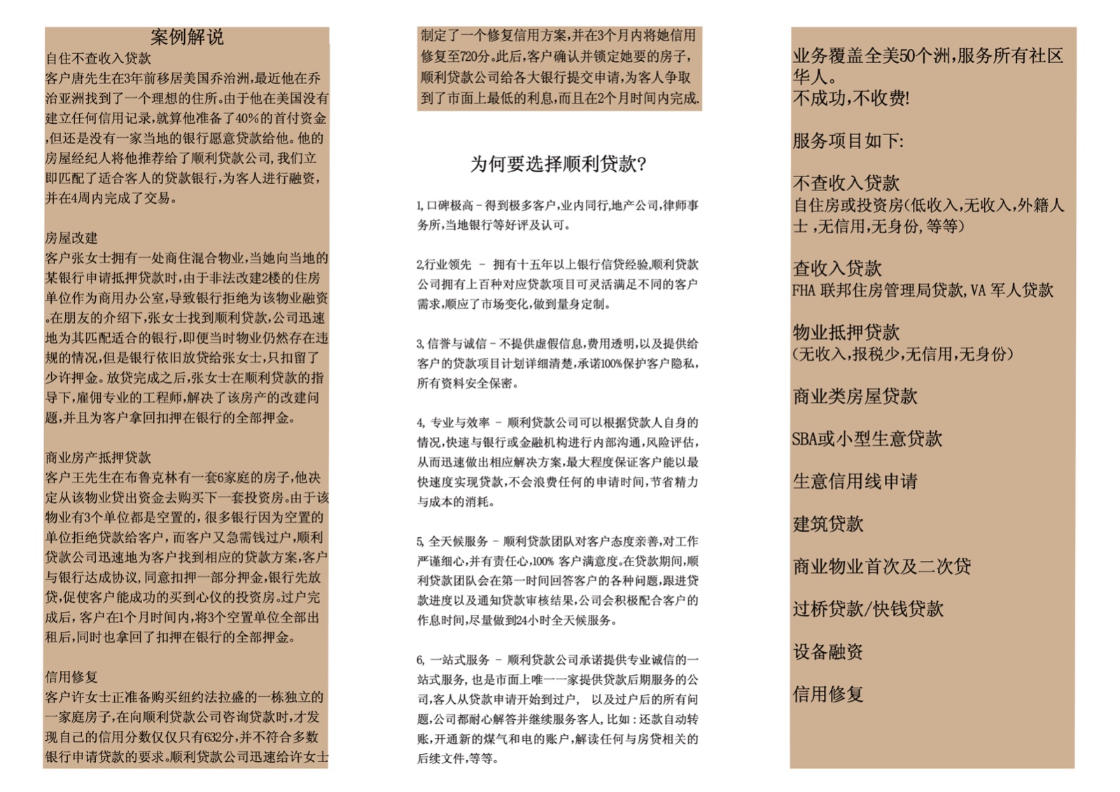 顺利贷款 查收入 不查收入 房屋贷款