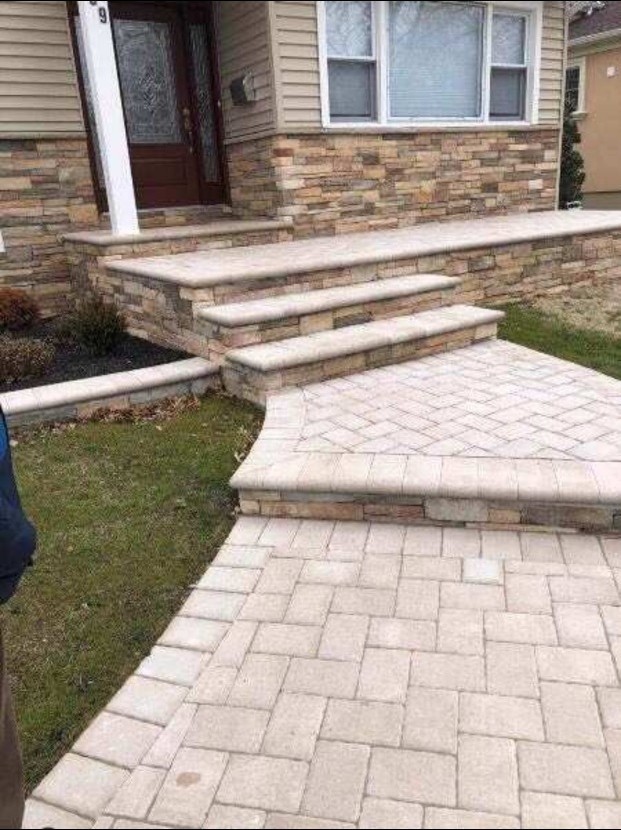 优质纽约装修服务：新建石台阶， 走道庭院装修