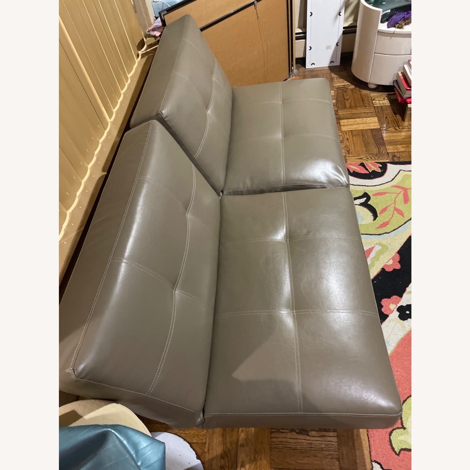 皮沙发床急售 搬家