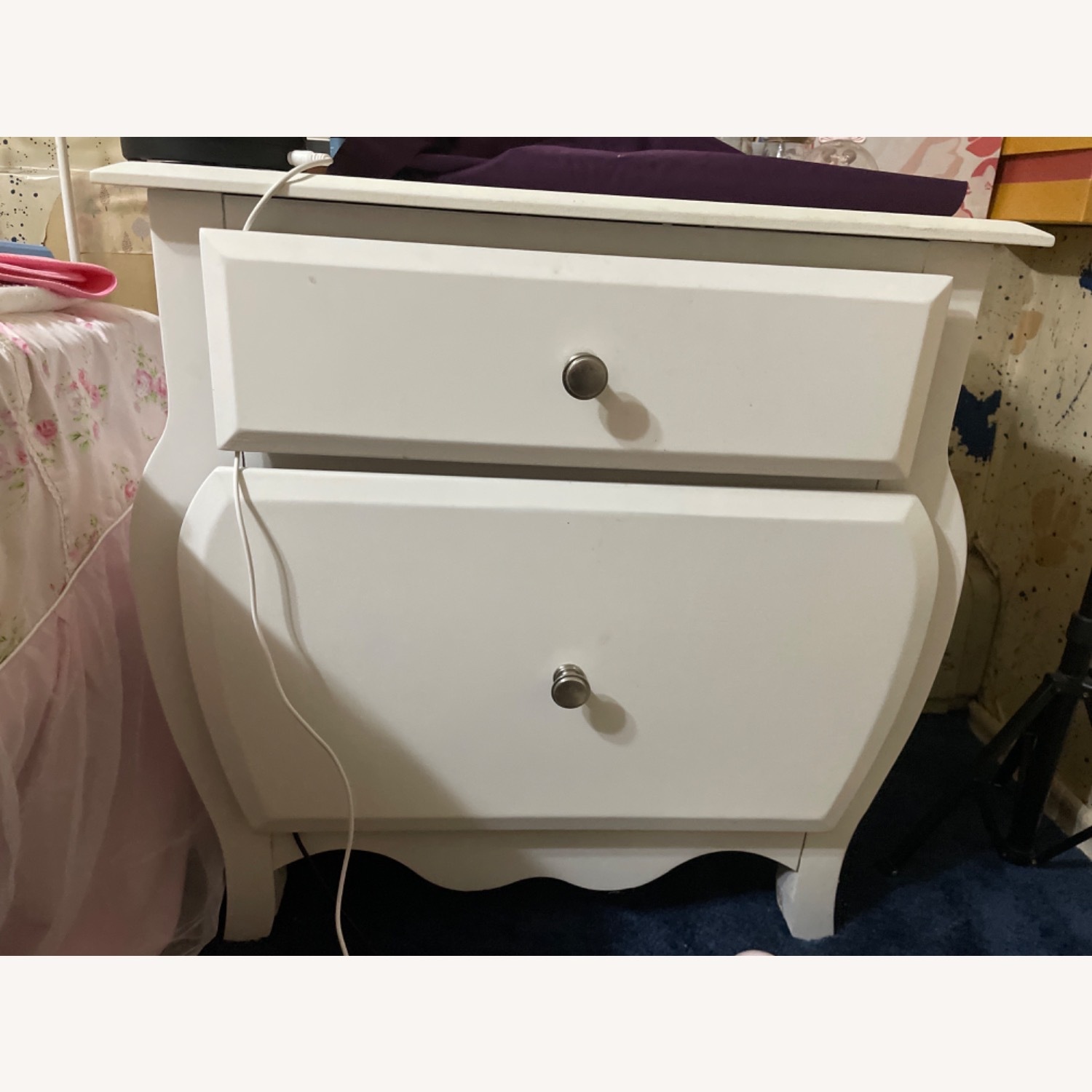 床头柜组,白色2个