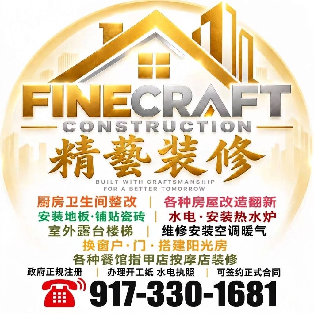 纽约史丹顿岛装修师傅， 纽约房屋装修